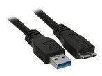 INLINE USB 3.0 Kabel A Stecker an Micro B Stecker schwarz 0.5m