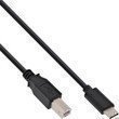 InLine® USB 2.0 Kabel Typ C Stecker an B Stecker schwarz 1.5m