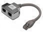 DIGITUS T-Adapter RJ45 CAT5e 19cm - 1xRJ45 Stecker auf 2xRJ45 Buchse geschirmt - Hohe Signalqualität