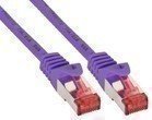 InLine® Patchkabel S/FTP (PiMf) Cat6 250MHz PVC Kupfer lila 1m - Hochwertiges Ethernet-Kabel für schnelle und zuverlässige Datenübertragung