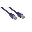 InLine® Patchkabel SF/UTP Cat5e violett 0,3m - Qualitätskabel für hohe Übertragungsgeschwindigkeit und stabile Verbindungen