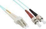 InLine® LWL Duplex Kabel LC/ST 50/125µm OM3 5m - Hochwertiges Glasfaserkabel für schnelle und zuverlässige Datenübertragung