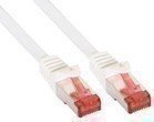 InLine® Patchkabel S/FTP (PiMf) Cat6 250MHz halogenfrei, Kupfer, Weiß, 10m - Hohe Bandbreite und Abschirmung