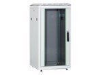 DIGITUS Netzwerkschrank 48.3cm 19 Zoll 26HE grau IP40 H1342mmxB600mmxT1000mm mit Glastuer inkl 28xMontageschrauben-Set bis 600KG