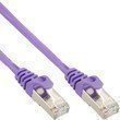 InLine® Patchkabel SF/UTP Cat5e violett 0,3m - Qualitätskabel für hohe Übertragungsgeschwindigkeit und stabile Verbindungen