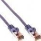 InLine® Patchkabel S/FTP (PiMf) Cat6 250MHz PVC Kupfer, purpur, 7,5m – Hochwertiges Ethernet-Kabel für zuverlässige Verbindungen