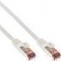 InLine® Patchkabel S/FTP (PiMf) Cat6 250MHz PVC CCA weiß 0.3m - Hochwertiges Ethernet Kabel für schnelle Datenübertragung und stabile Verbindungen