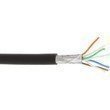 InLine® Patchkabel S/FTP (PiMf) Cat6A 500MHz halogenfrei Kupfer schwarz 100m - Hochwertiges, halogenfreies Patchkabel für zuverlässige Netzwerkverbindungen