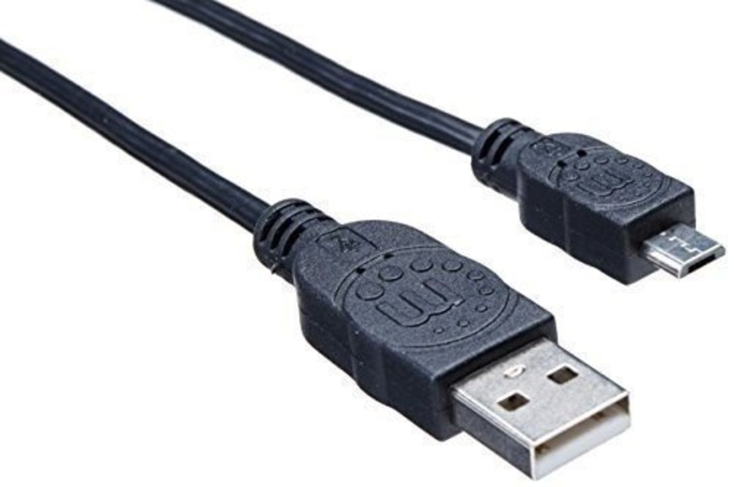 USB Kabel Manhattan A->micro B St/St 1.80m sw