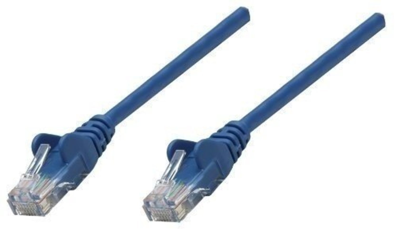 Blauer Intellinet Patchkabel RJ45 U/UTP Cat5e 0.50m