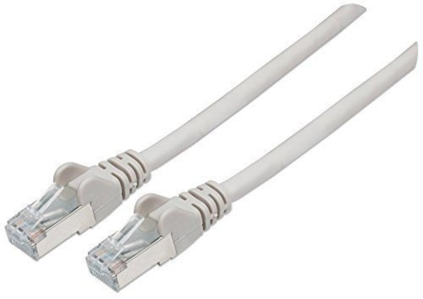 INTELLINET Cat6aPro Kabel Cat7 Rohkabel 0.25m grau RJ45 Vollkupfer LS0H halogenfrei AWG 26 vergoldete Kontakte 10 Gigabit