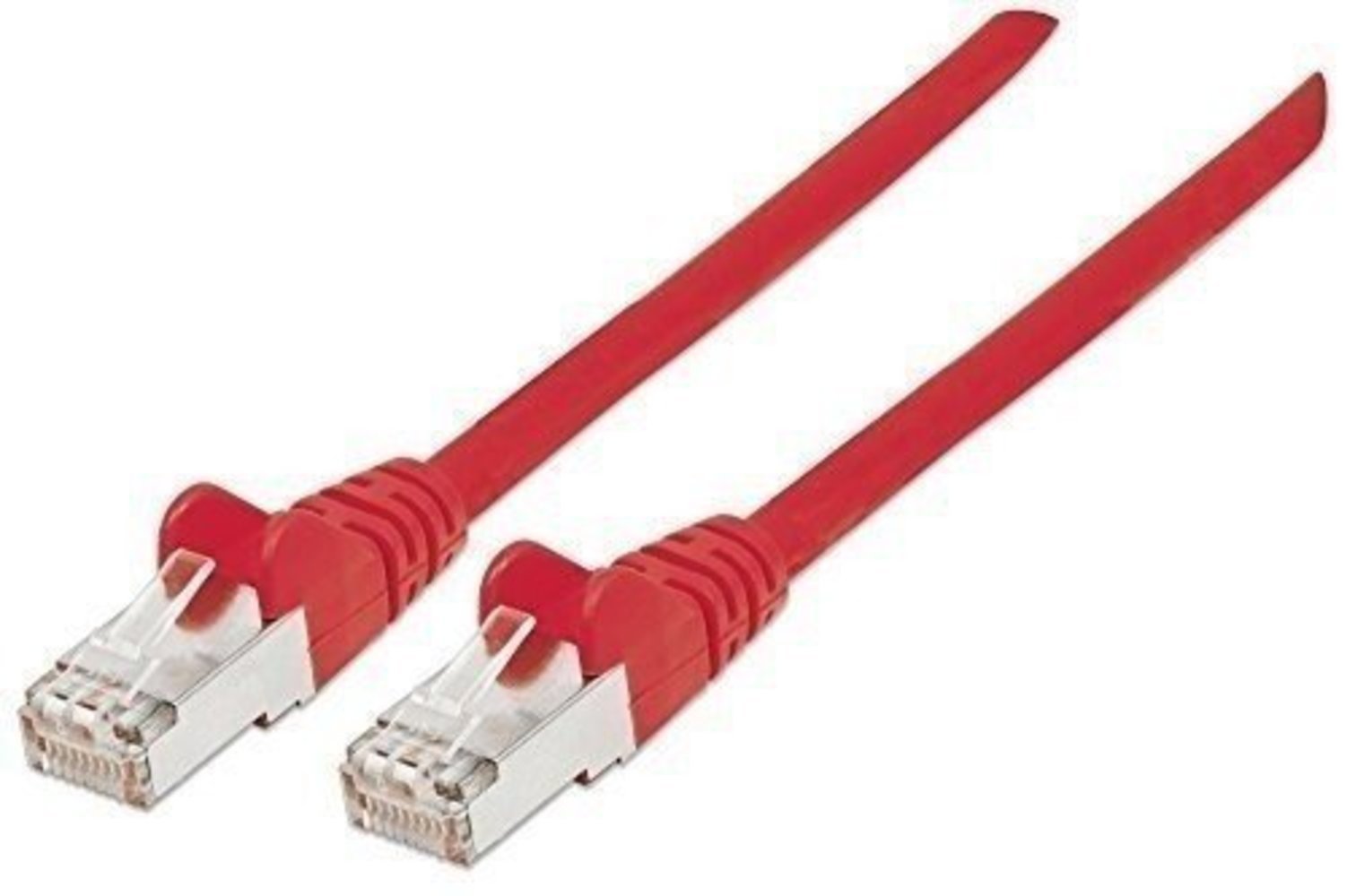 INTELLINET Cat6aPro Kabel Cat7 Rohkabel 0.25m rot RJ45 Vollkupfer LS0H halogenfrei AWG 26 vergoldete Kontakte 10 Gigabit