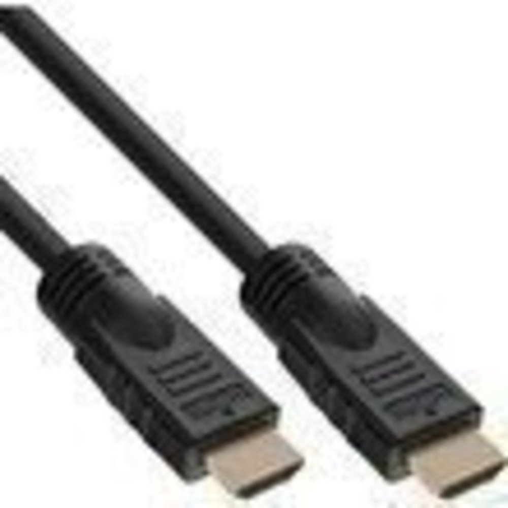 InLine® HDMI Kabel - HDMI-High Speed Stecker / Stecker - vergoldete Kontakte - schwarz - 10m - Hochwertiges HDMI Kabel für optimale Bild- und Tonübertragung