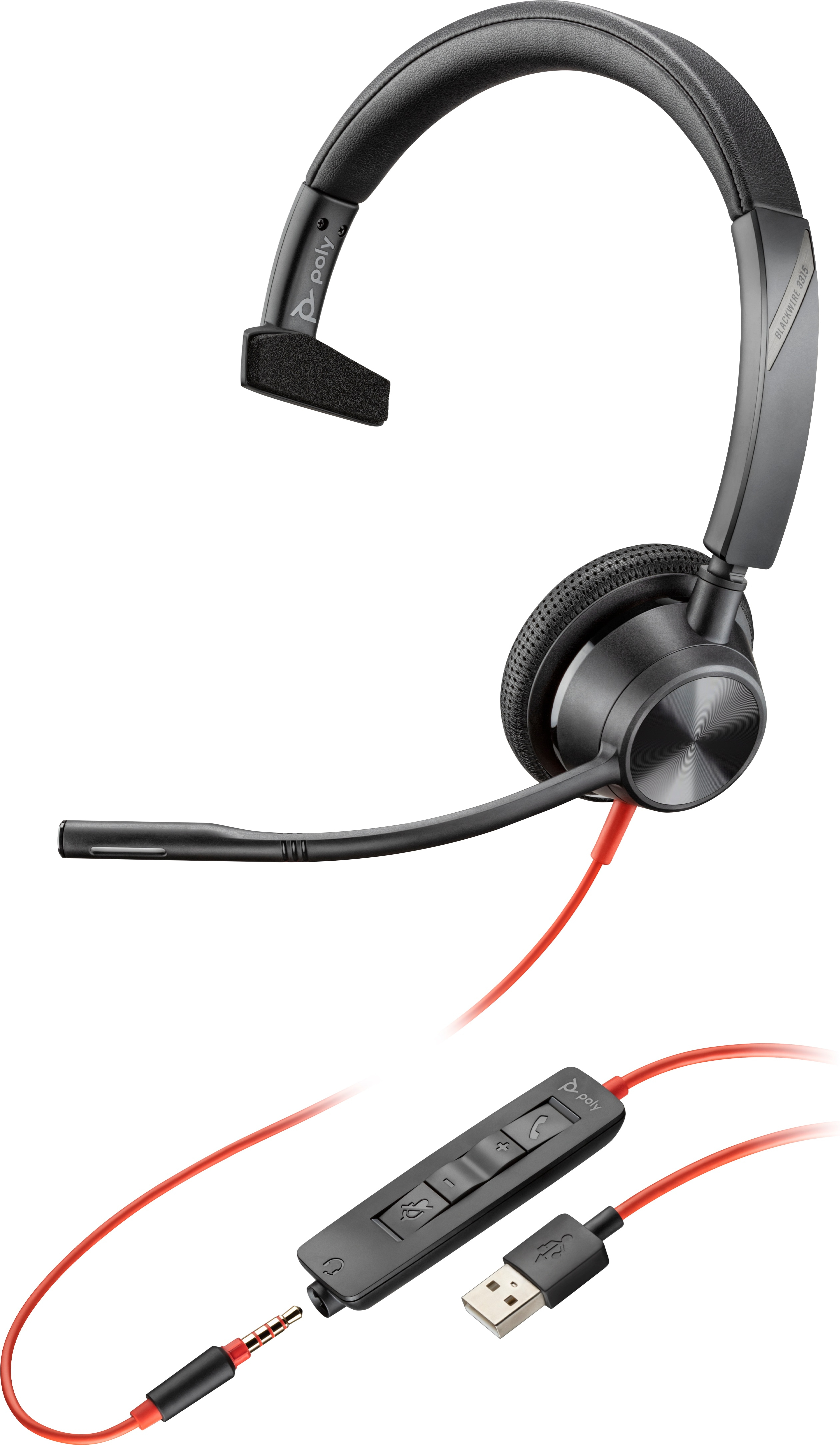 HP Poly Blackwire 3315 USB-A Headset