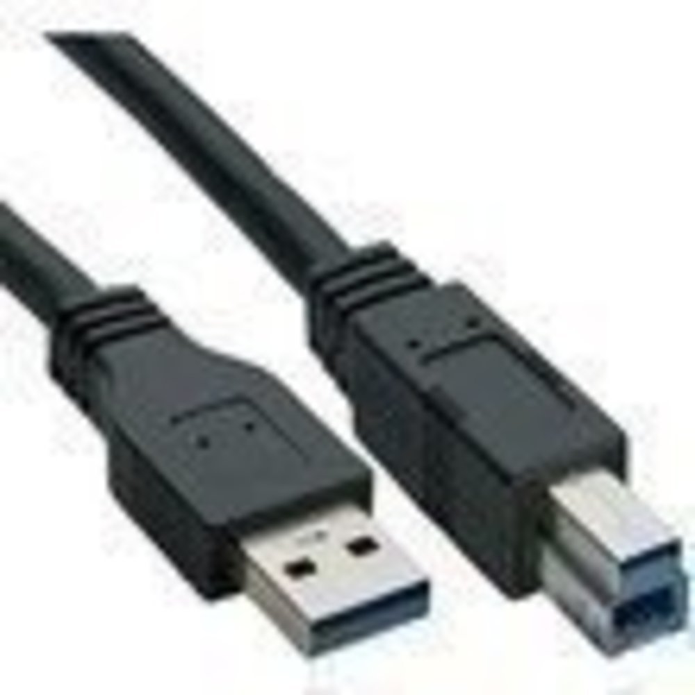 InLine® USB 3.0 Kabel A an B schwarz 0.5m - Hochgeschwindigkeits-Datenübertragung, kompakt & langlebig