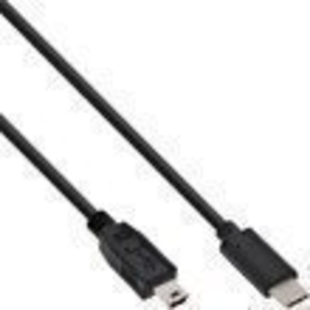 InLine® USB 2.0 Kabel Typ C Stecker an Mini-B Stecker (5pol.) schwarz 0.5m