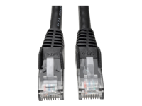 Schwarzes 6ft Cat6 Gigabit Ethernet-Kabel mit RJ45-Steckern