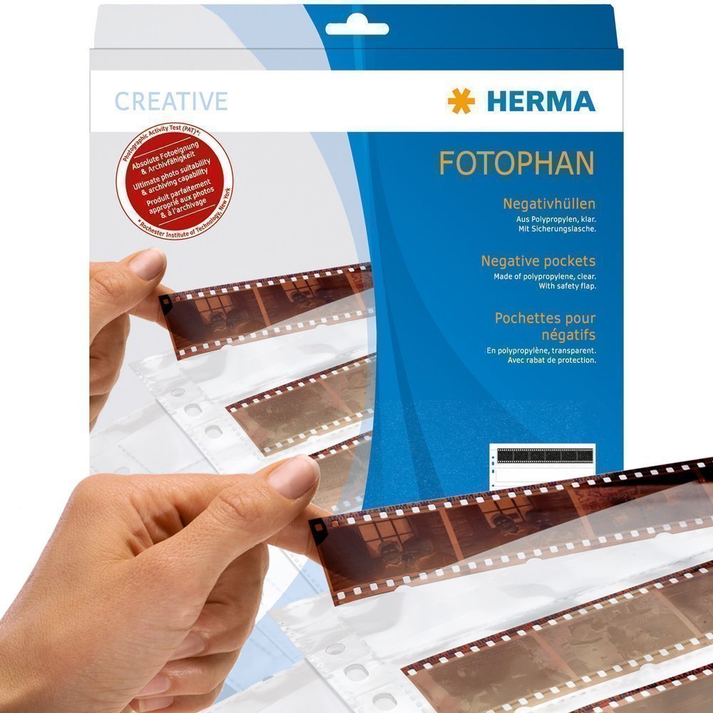 HERMA Negativhüllen transparent für 10 x 4 Streifen 100 St.