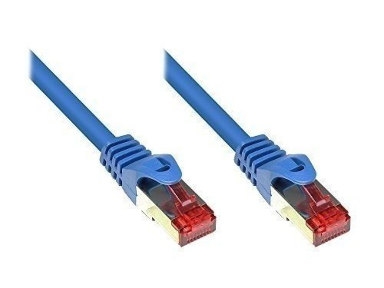 Patchkabel mit 2.0m Länge, Cat6, 2x RJ45, PIMF blau