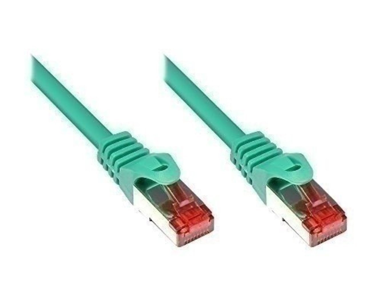  Ka Patch 0.25m Cat6 2x RJ45 PIMF grn