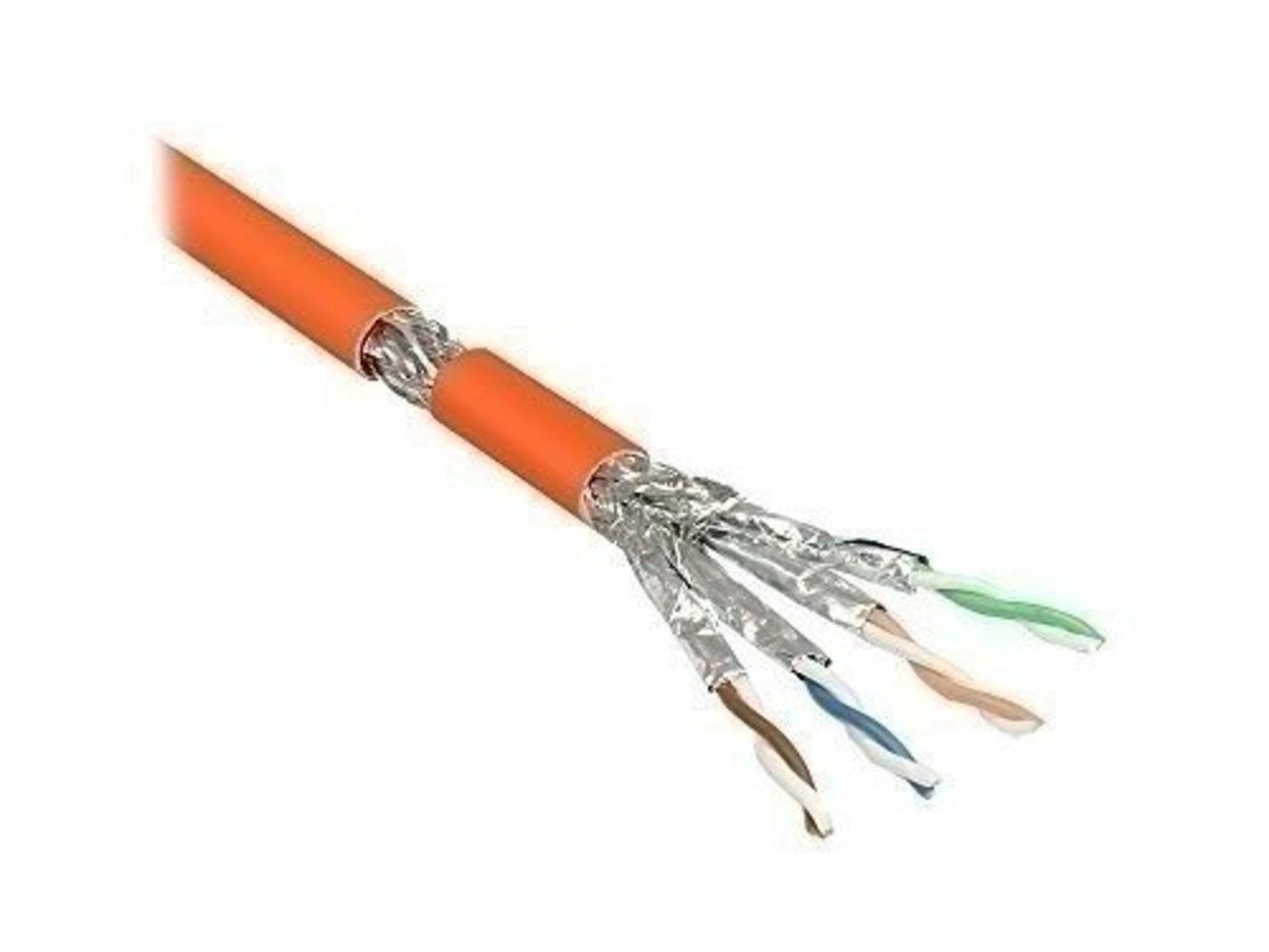  Ka Rolle Verlegekabel 25.0m Cat 7 S/FTP PiMF 1000MHz Simplex AWG23 FRNC-B orange