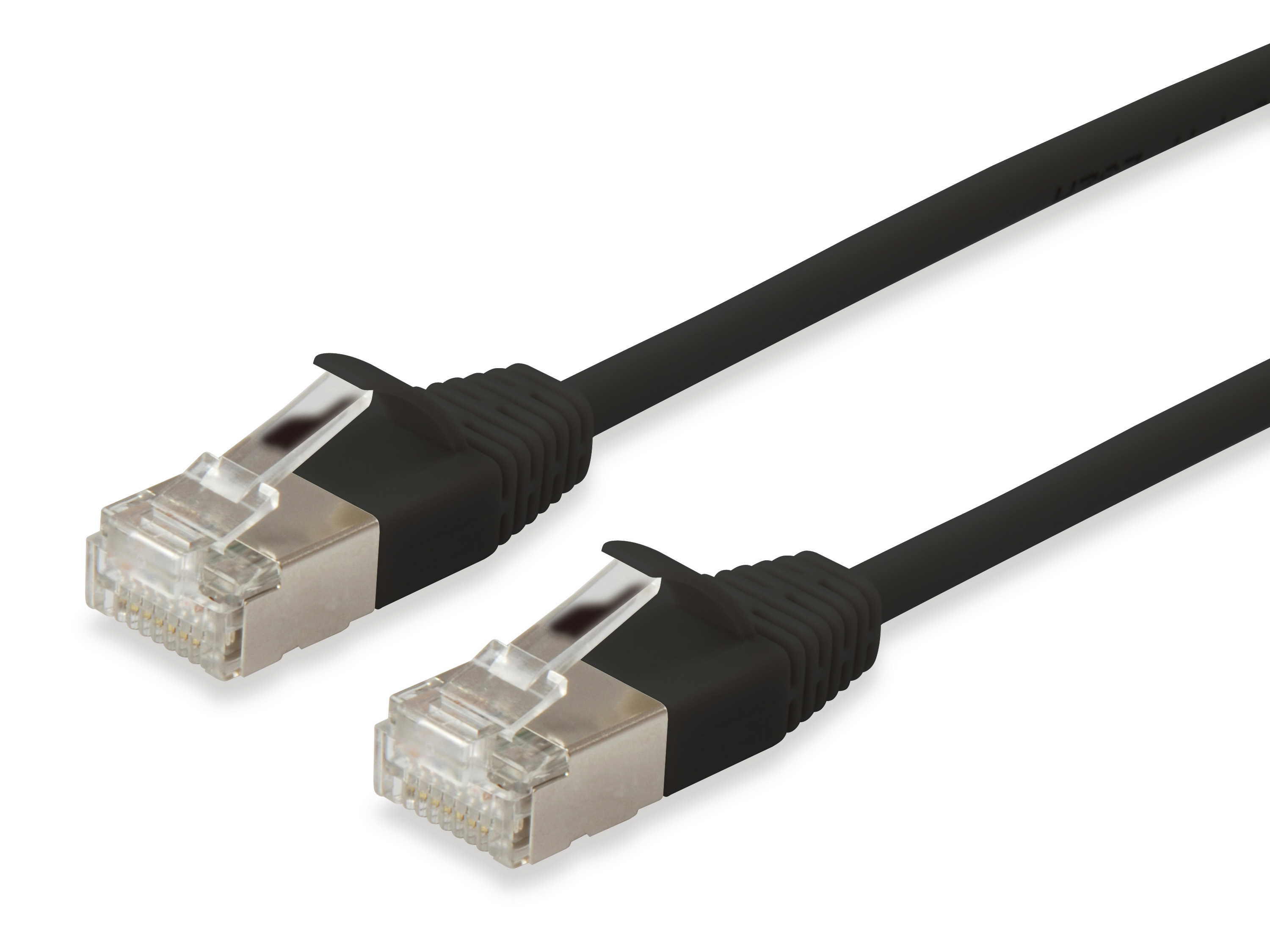 Equip Patchkabel Slim RJ45 S/FTP Cat6A/10GS 0.25m schw.