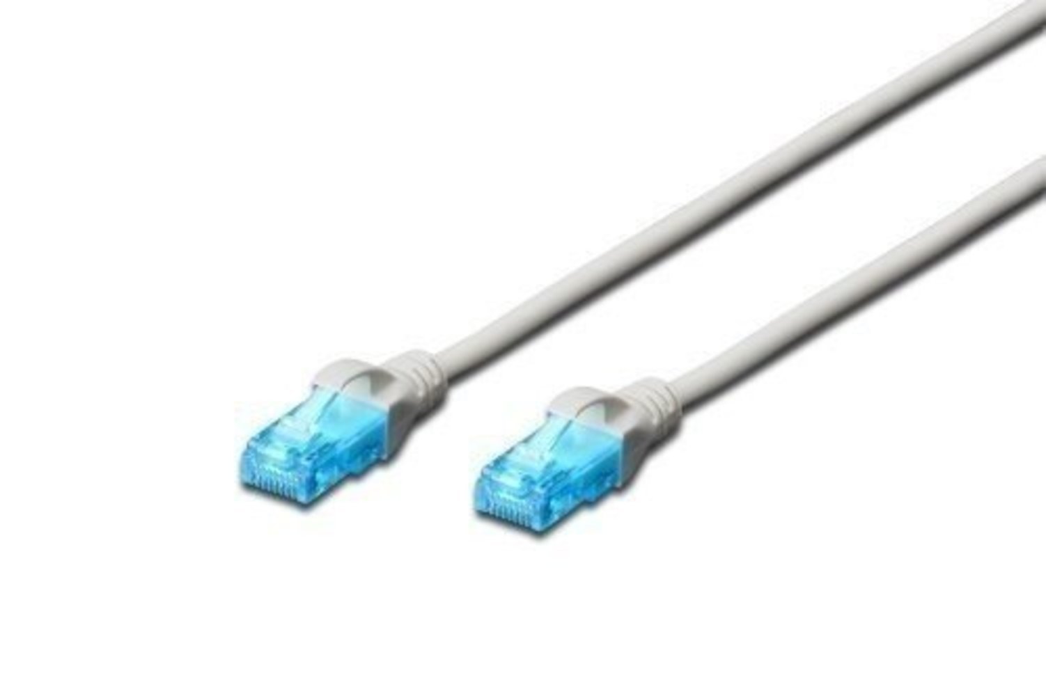 DIGITUS Patchkabel RJ45 U/UTP Cat5e 5m grau Hebelschutz