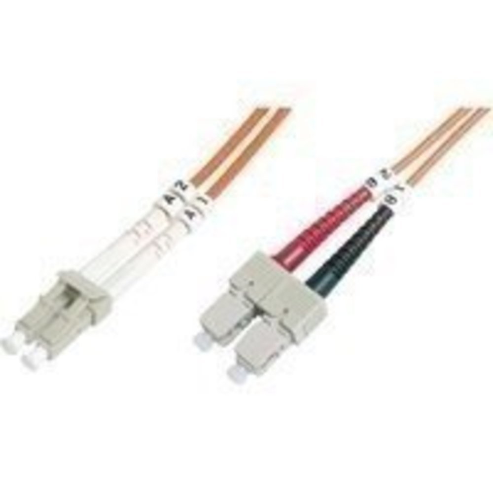 Digitus LWL Patchkabel LC/SC 50/125um 5m - Multimode Duplex - Halogenfrei - 1Gbit - Messprotokoll - Orange - OM2