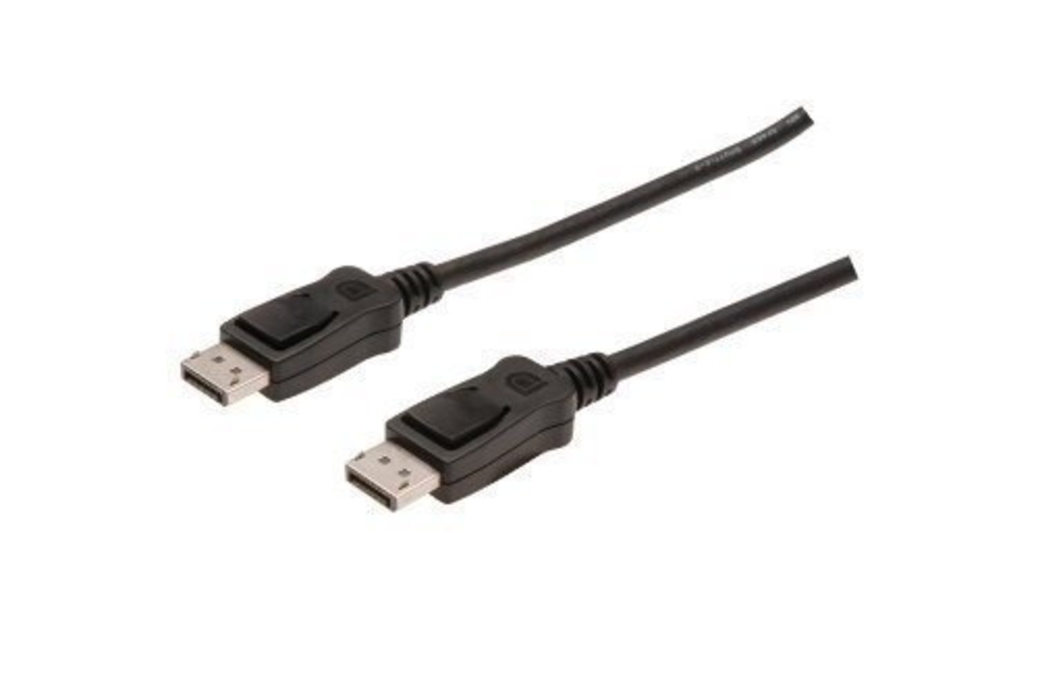 Digitus Assmann Anschlusskabel Displayport 2m | AWG28 | 2xgeschirmt | 20-pin | Schwarz | Hohe Qualität