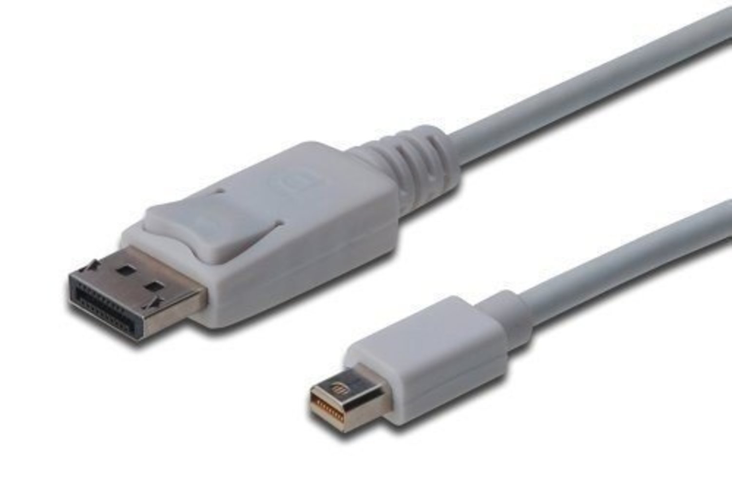 DIGITUS ASSMANN Anschlusskabel mini DisplayPort Stecker auf DisplayPort Stecker 3m doppelt geschirmt weiss