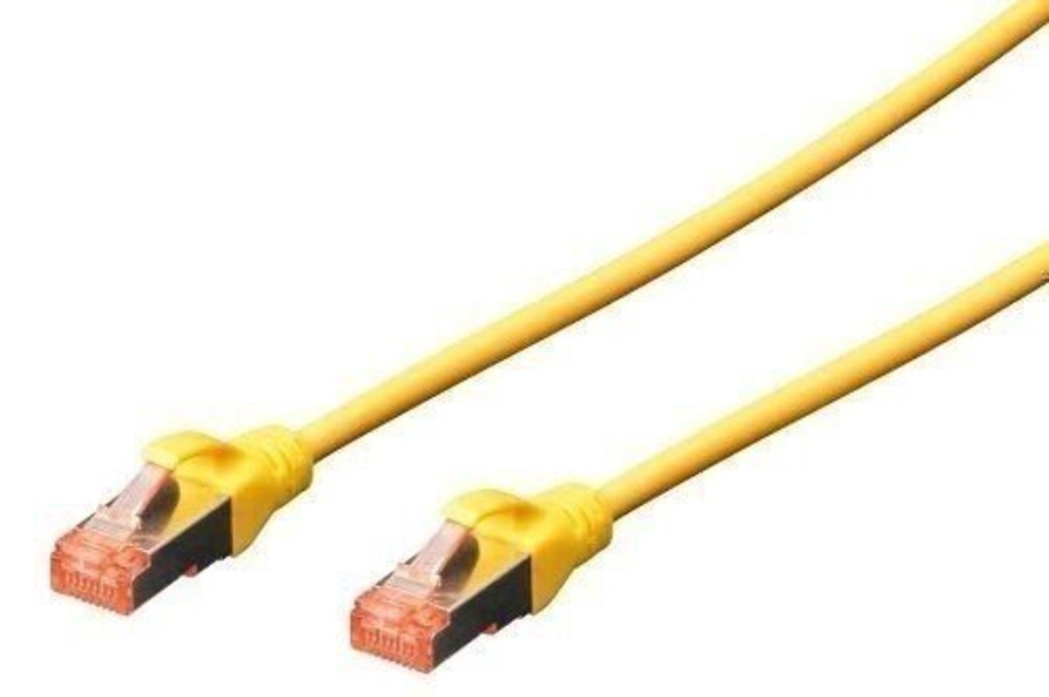 DIGITUS Patchkabel RJ45 S/FTP Cat6 0.25m gelb Hebelschutz