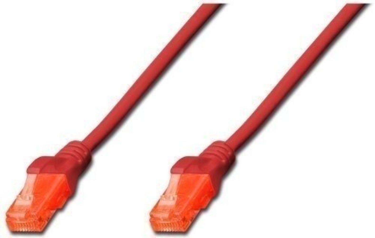 DIGITUS Patchkabel RJ45 S/FTP Cat6 1m rot Hebelschutz