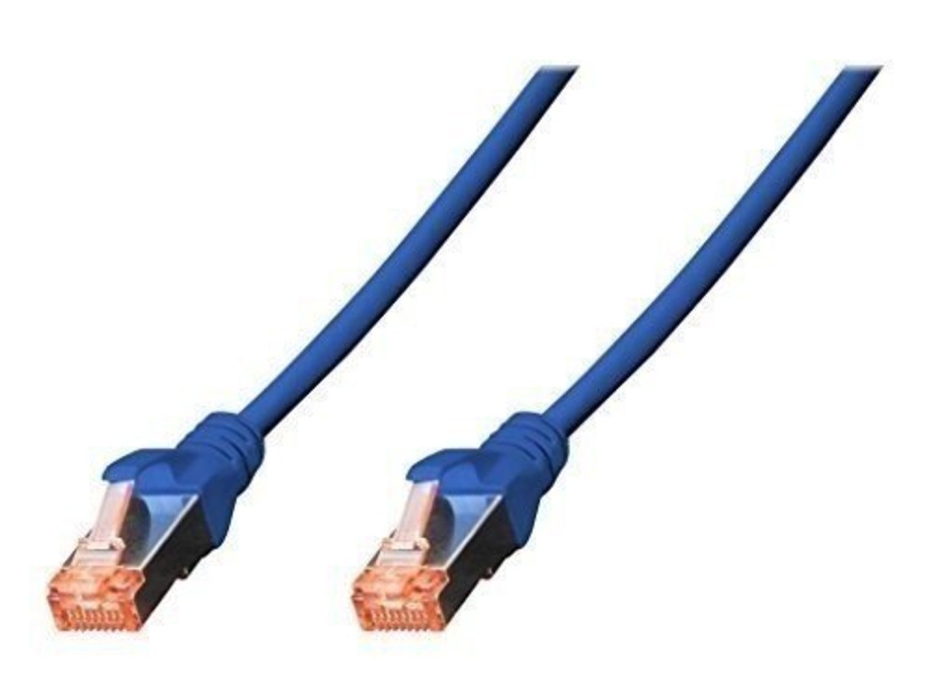 DIGITUS Patchkabel RJ45 S/FTP Cat6 2m blau mit Hebelschutz - Hohe Qualität & zuverlässige Verbindung