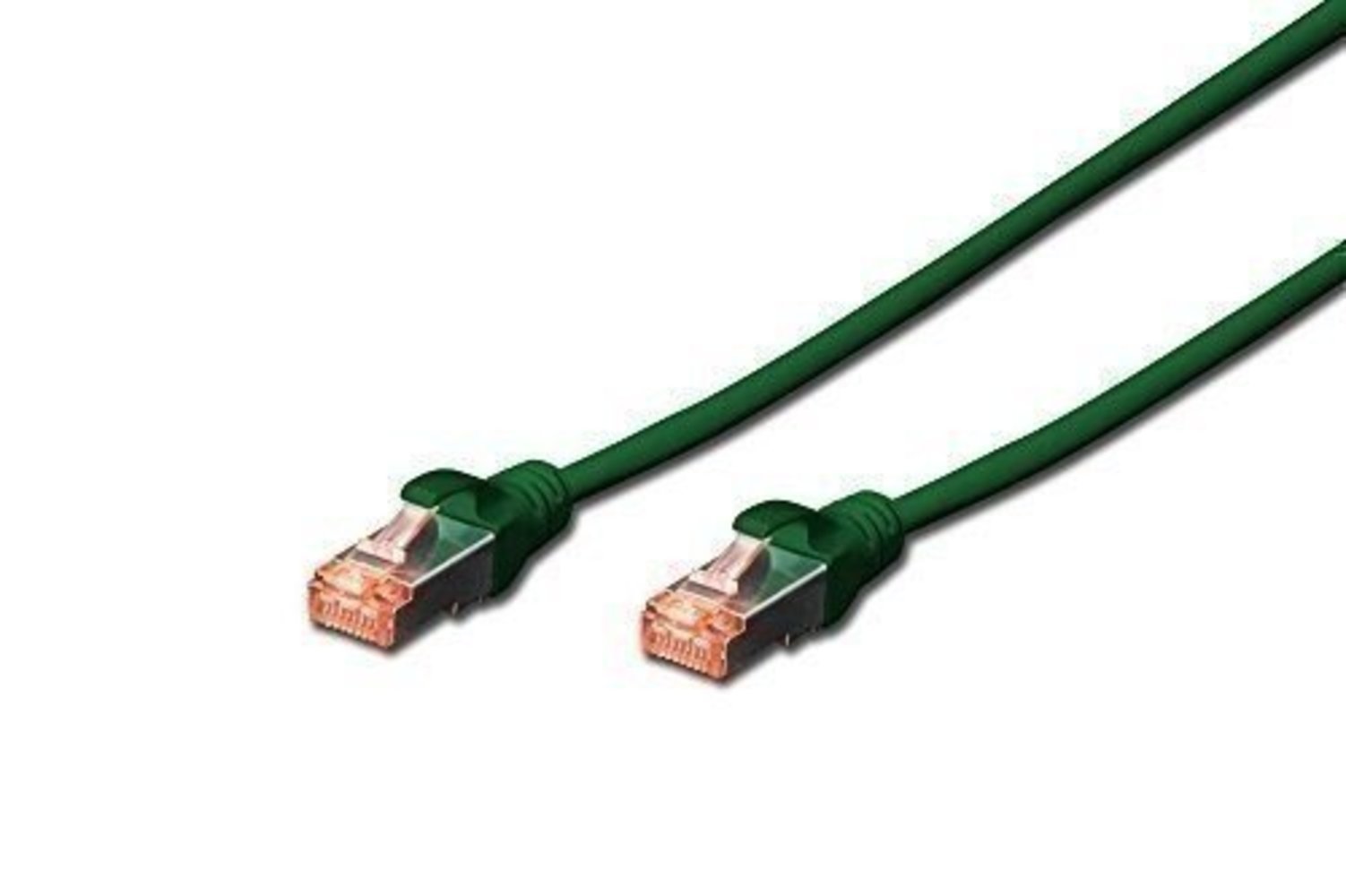 DIGITUS Patchkabel RJ45 S/FTP Cat6 2m grün Hebelschutz