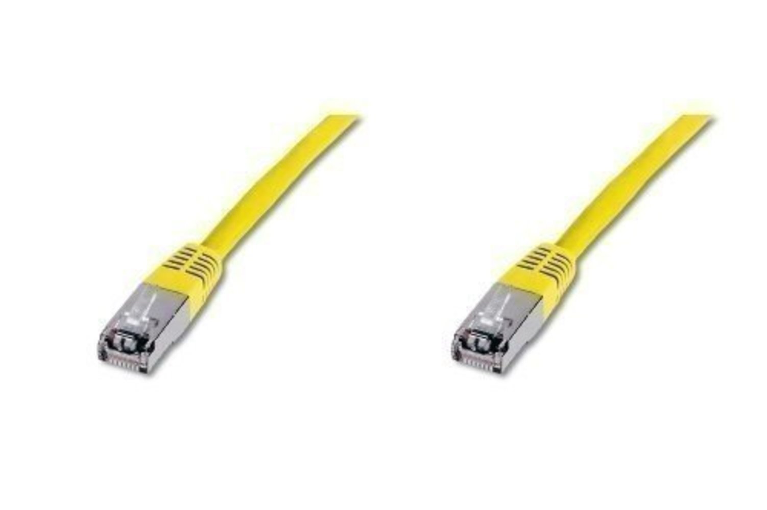 DIGITUS Patchkabel RJ45 S/FTP Cat6 2m gelb mit Hebelschutz - Hochwertiges Netzwerkkabel für schnelle und zuverlässige Internetverbindungen