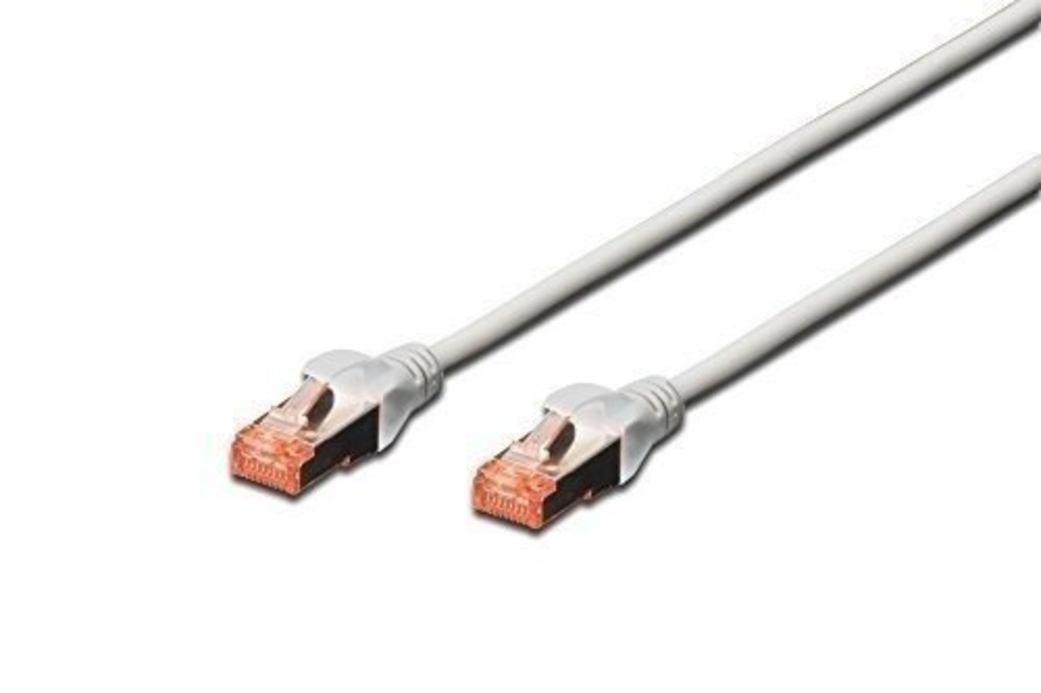 DIGITUS Patchkabel RJ45 S/FTP Cat6 5m grau Hebelschutz