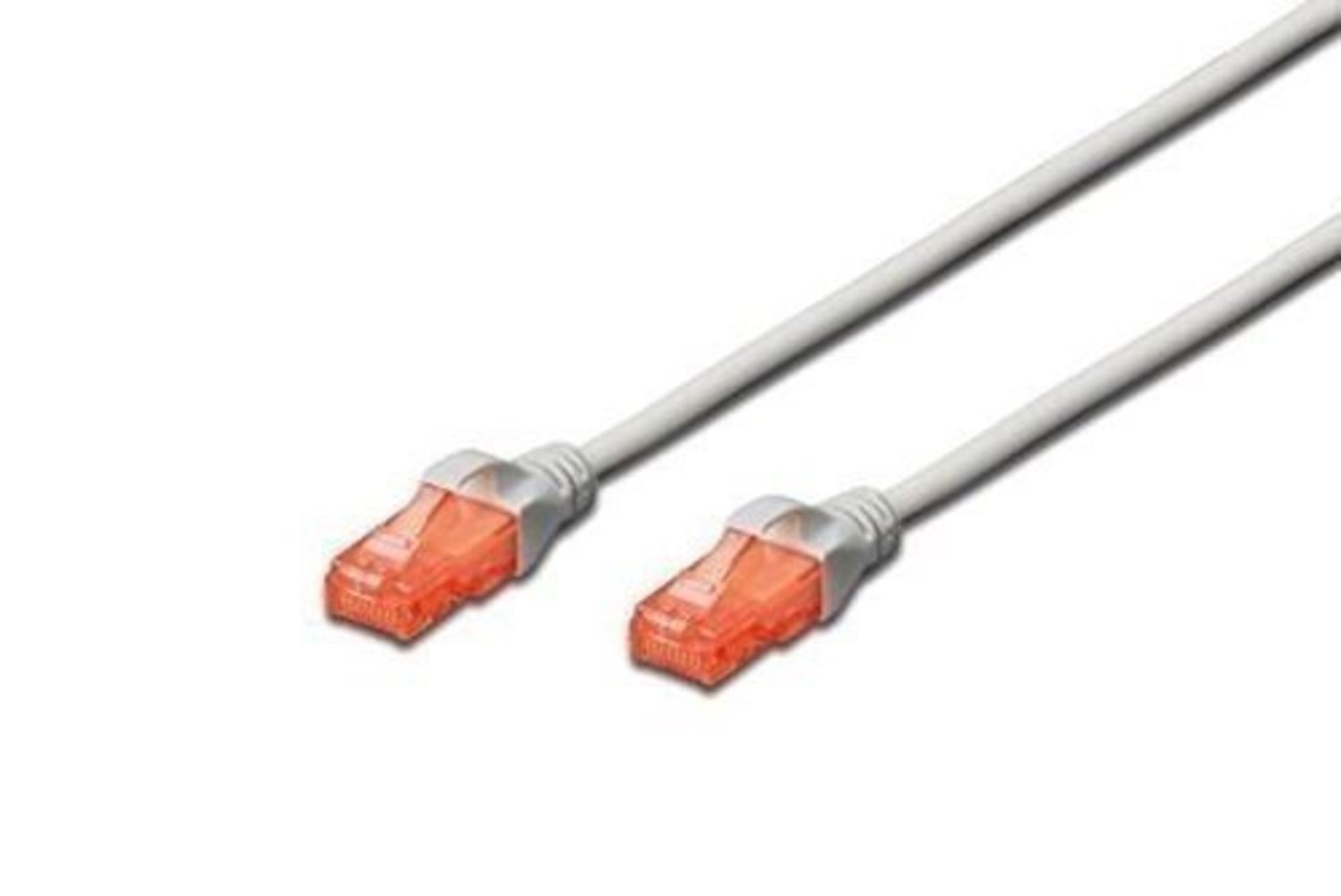 DIGITUS Patchkabel RJ45 U/UTP Cat6 2m grau Hebelschutz