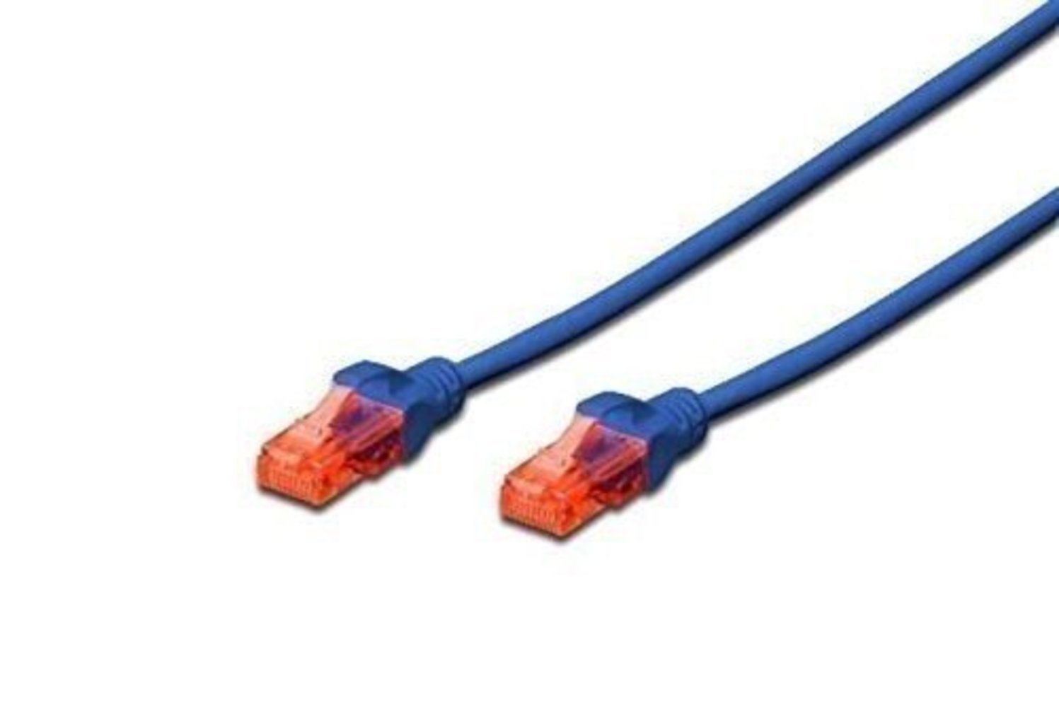 DIGITUS Patchkabel RJ45 U/UTP Cat6 2m blau Hebelschutz