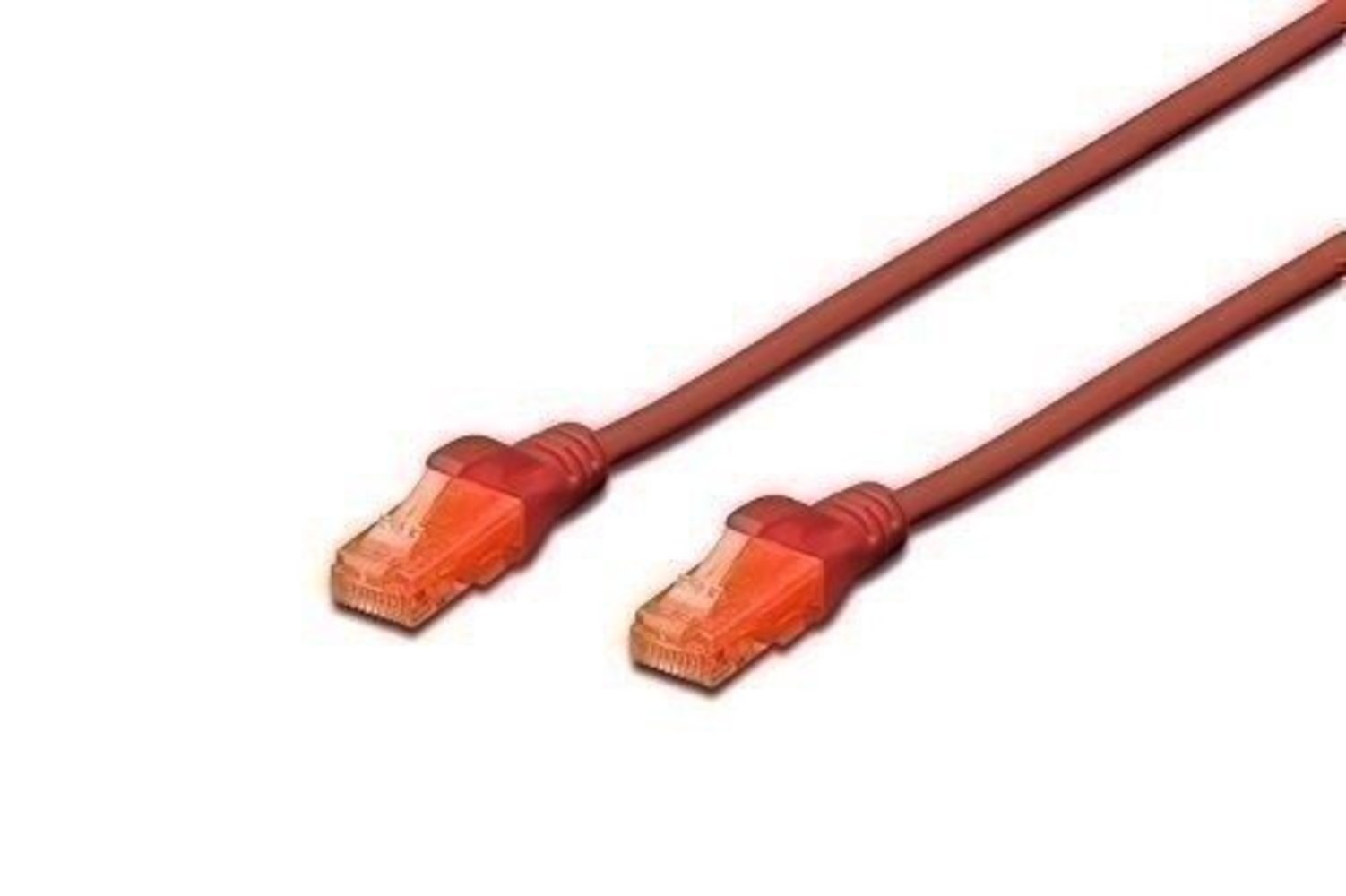 DIGITUS Patchkabel RJ45 U/UTP Cat6 2m gelb mit praktischem Hebelschutz