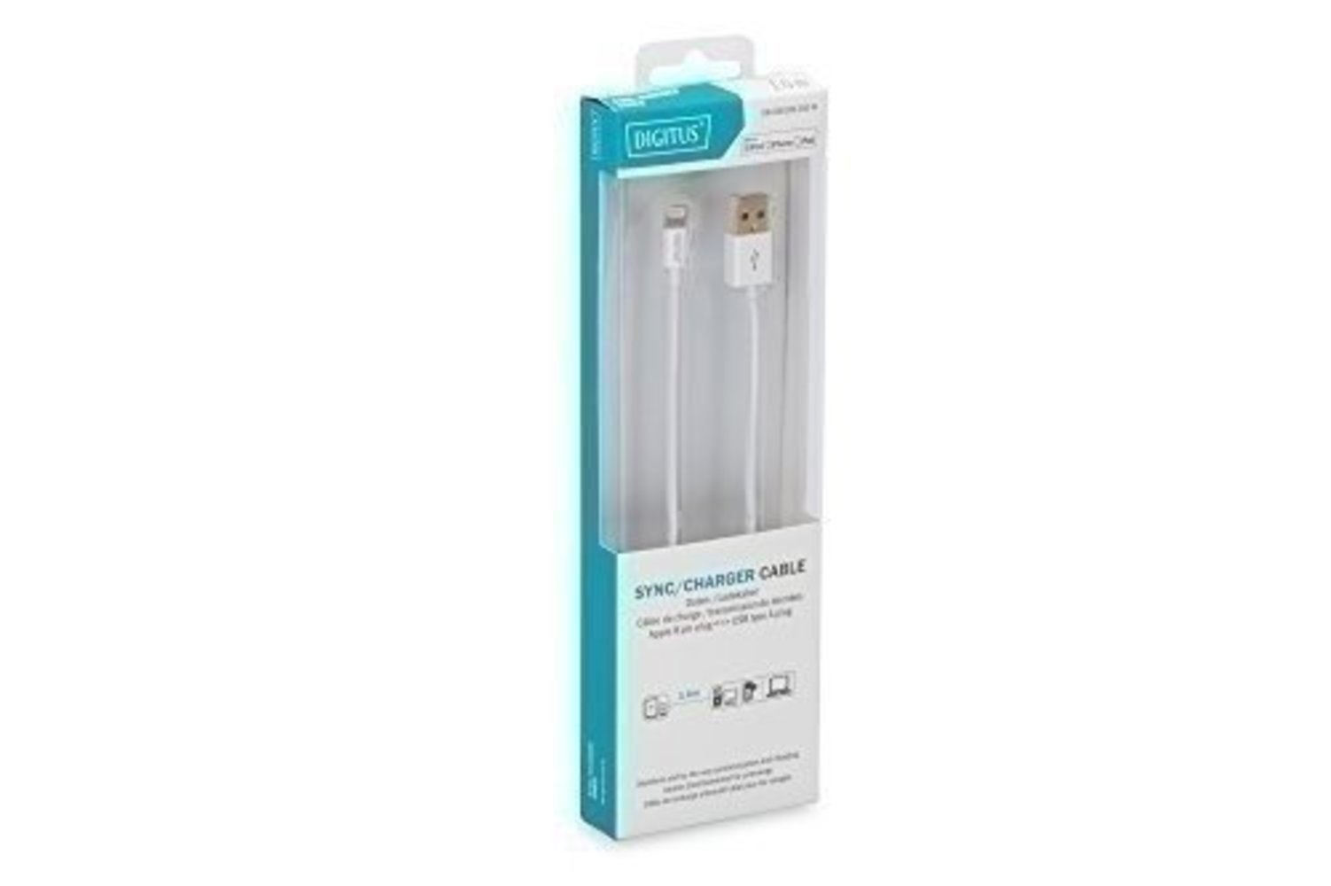 DIGITUS Apple Lade-/Datenkabel Apple 8pin - USB A St/St 1.0m iP5/6/7 High Speed MFI we