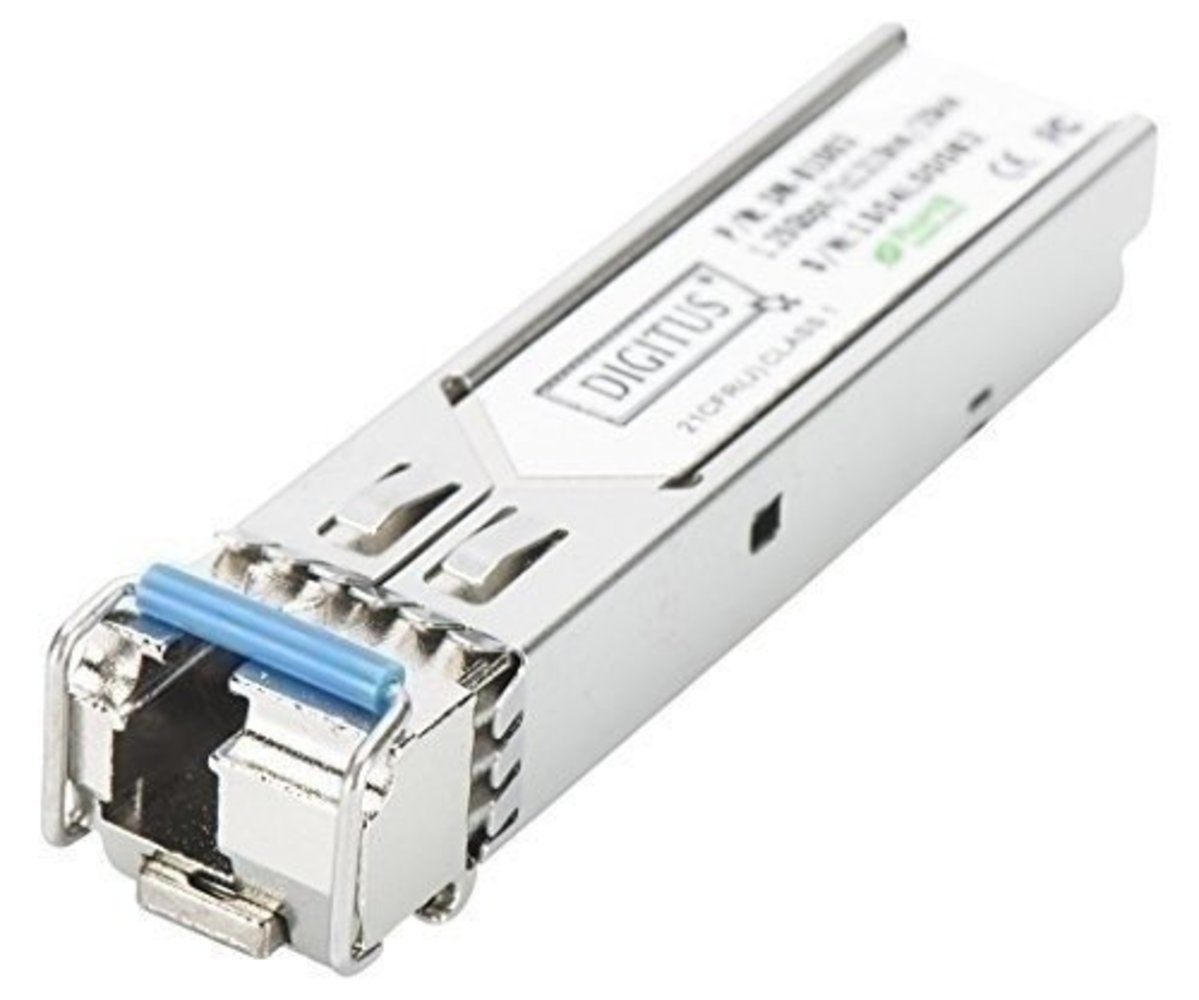 DIGITUS 1.25 Gbps BiDi WDM SFP Module Up to 20km with DDM support Singlemode LC Simplex Connector 1000Base-LX Tx1310nm/Rx1550nm