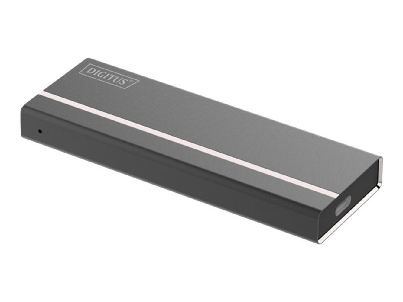 DIGITUS DA-71120 USB Type-C 3.1 Externes SSD Gehäuse M.2 NVMe werkzeuglos Alu Gehäuse M-Key or B+M-Key