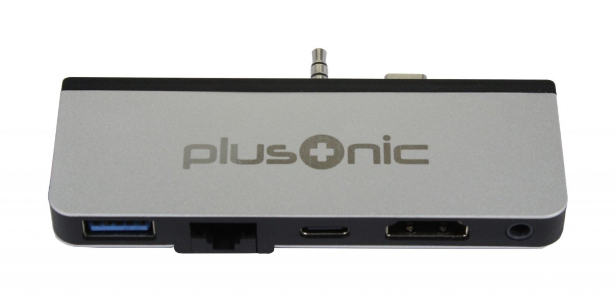 Plusonic Docking Adapter/Hub für Microsoft Surface Go 5in1: USB 3.0/RJ45 Netzwerk/Type-C/HDMI/AUX