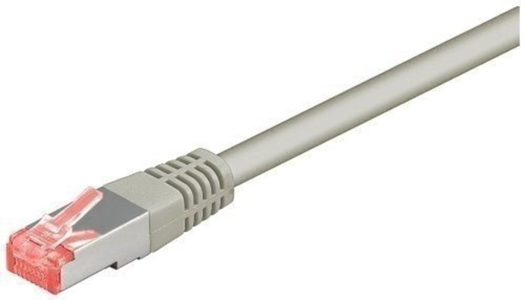 WENTRONIC Goobay Patchkabel Cat6 S/FTP RJ45 1.0m grau 93569