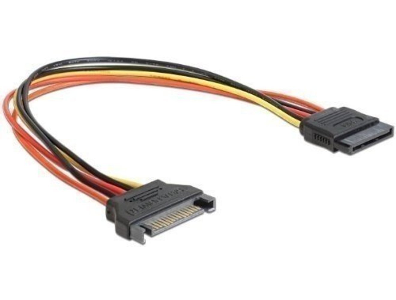 Delock Kabel Power SATA 15 Pin Stecker > SATA 15 Pin Buchse Verlängerung 30 cm - Hochwertige Verlängerung für SATA-Verbindungen