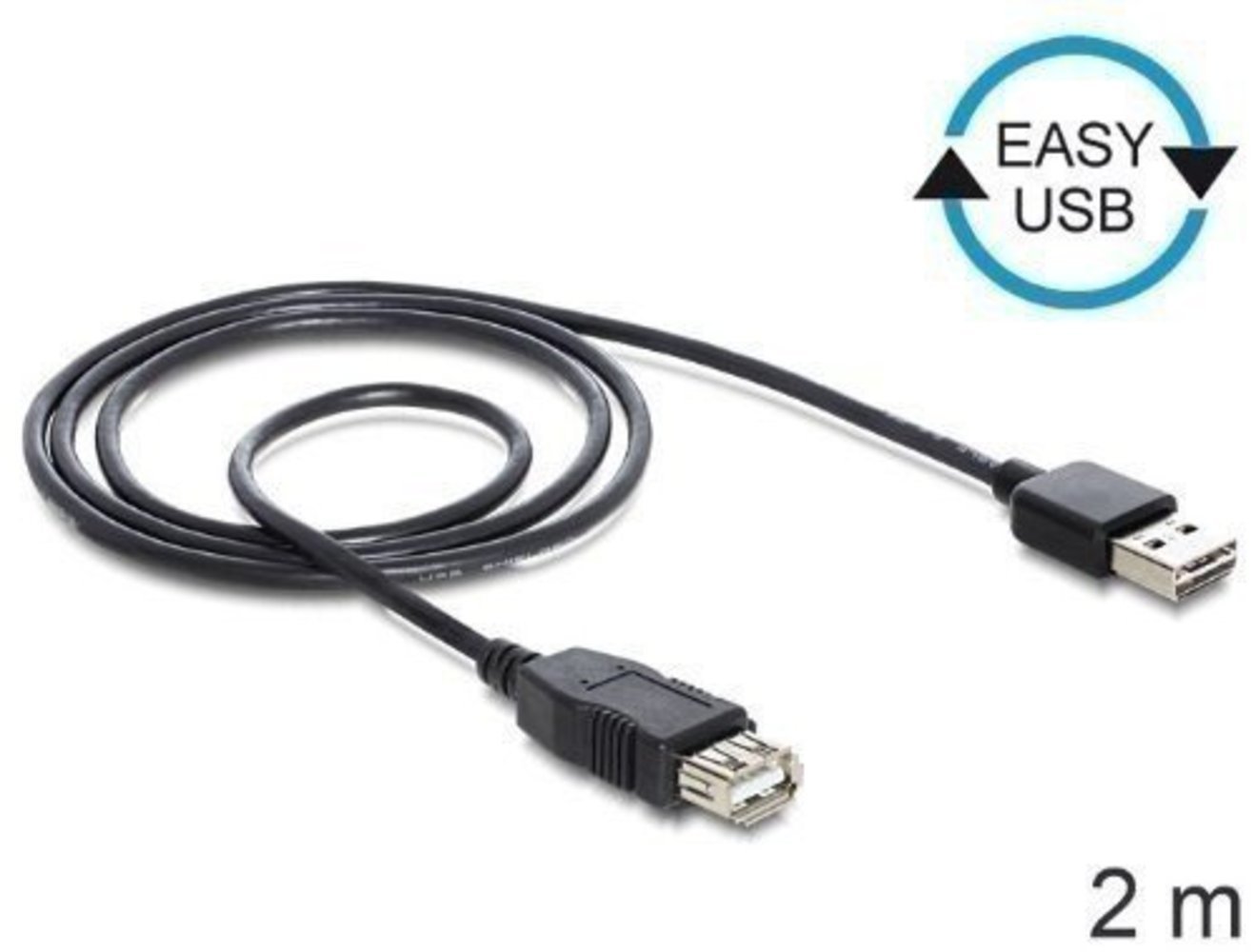 DELOCK Kabel EASY USB 2.0-A Stecker > USB 2.0-A Buchse 2 m