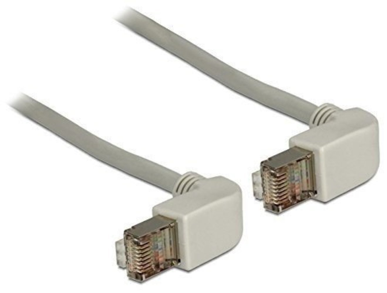 Delock Patchkabel gewinkelt RJ45 S/FTP Cat5e 0.50m grau - 