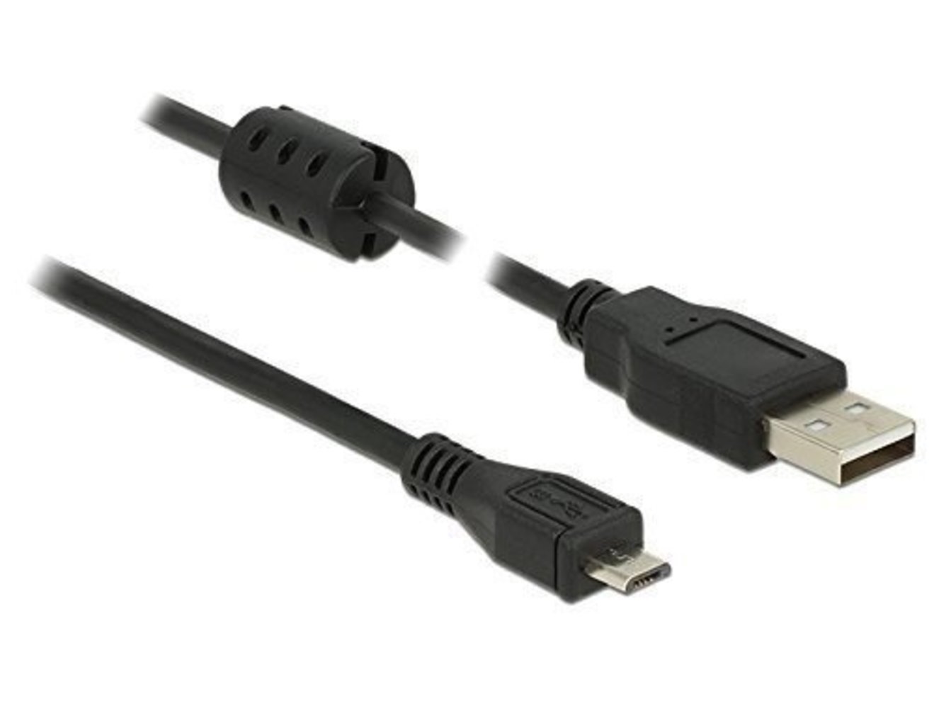 DELOCK Kabel USB 2.0 Typ-A Stecker > USB 2.0 Micro-B Stecker 0.5 m schwarz