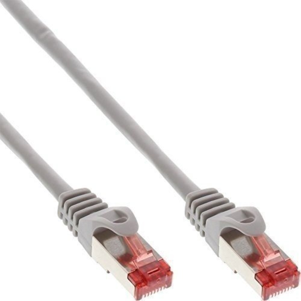  Produkttitel: INLINE Patchkabel Cat6 S/FTP (PiMf) grau 25m - Hochwertiges Ethernet Kabel für schnelle Datenübertragung