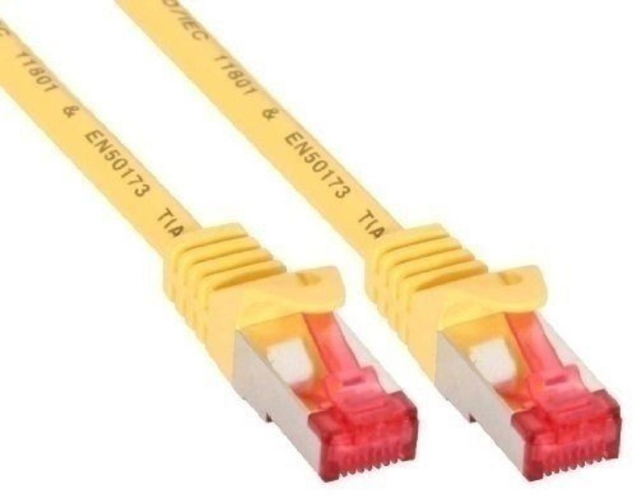 InLine® Patchkabel S/FTP (PiMf) Cat6 250MHz PVC Kupfer gelb 0.3m - Hochwertiges, zuverlässiges Patchkabel, Kategorie 6, für schnelle und störungsfreie Datenübertragung mit einer Frequenz von 250 MHz, geeignet für den Einsatz in Netzwerken Länge: 0.3m Id